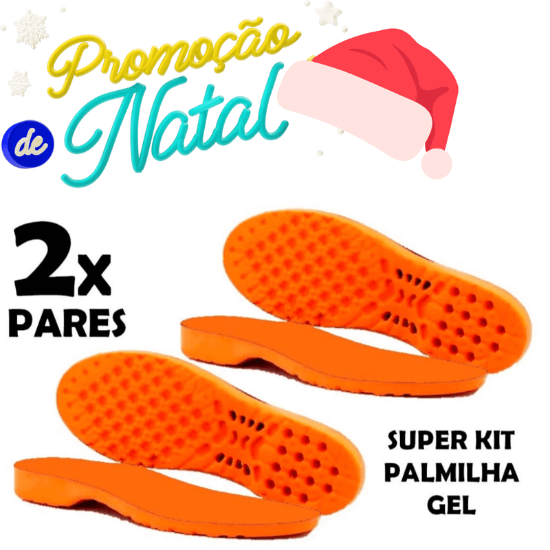 Kit 2 Pares Palmilha ortopédica - Power Gel