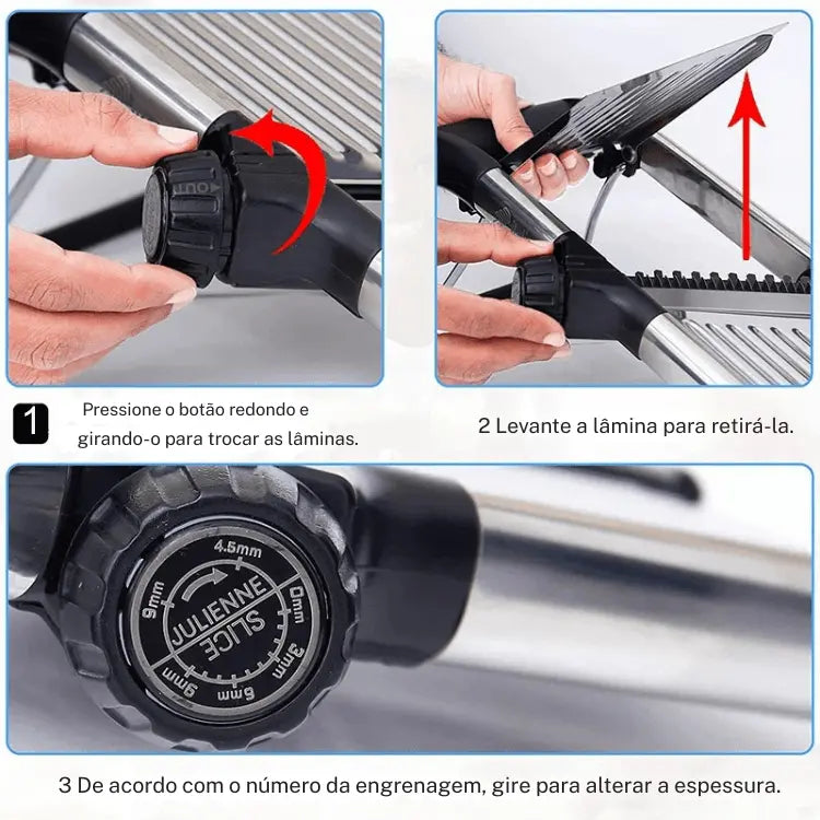Mandoline em aço inoxidável ProSlice
